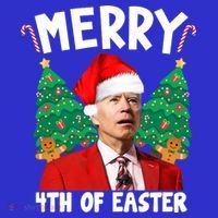 Merry 4th Of Easter Funny Joe Biden Holiday Tall Long Sleeve Shirt thumb 2