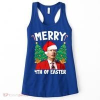 Merry 4th Of Easter Funny Joe Biden Holiday Women's Tank Top thumb 0