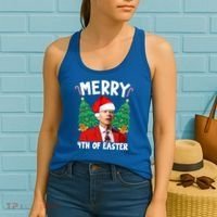 Merry 4th Of Easter Funny Joe Biden Holiday Women's Tank Top thumb 2