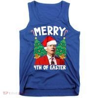 Merry 4th Of Easter Funny Joe Biden Holiday Tank Top thumb 0