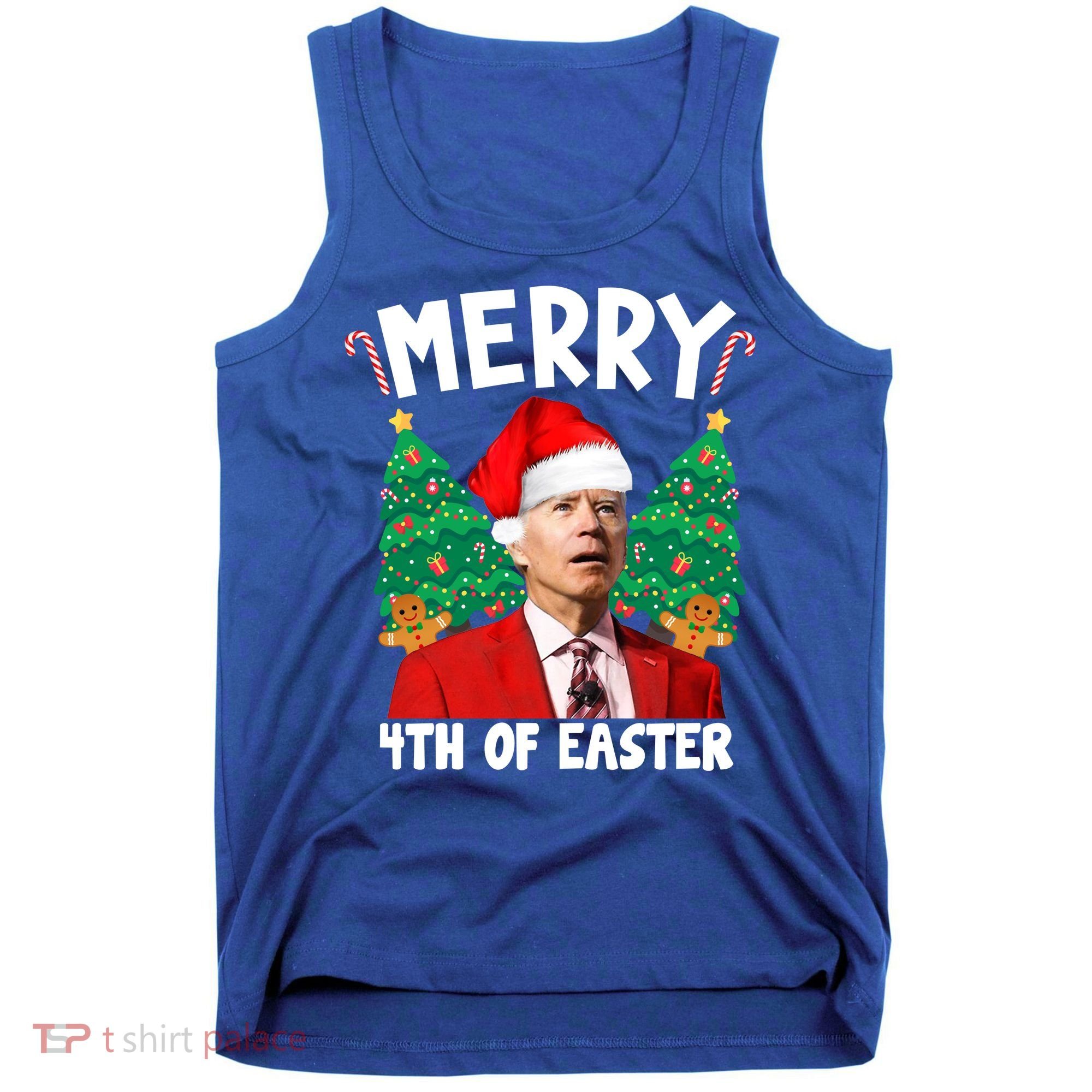 Merry 4th Of Easter Funny Joe Biden Holiday Tank Top