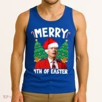 Merry 4th Of Easter Funny Joe Biden Holiday Tank Top thumb 3