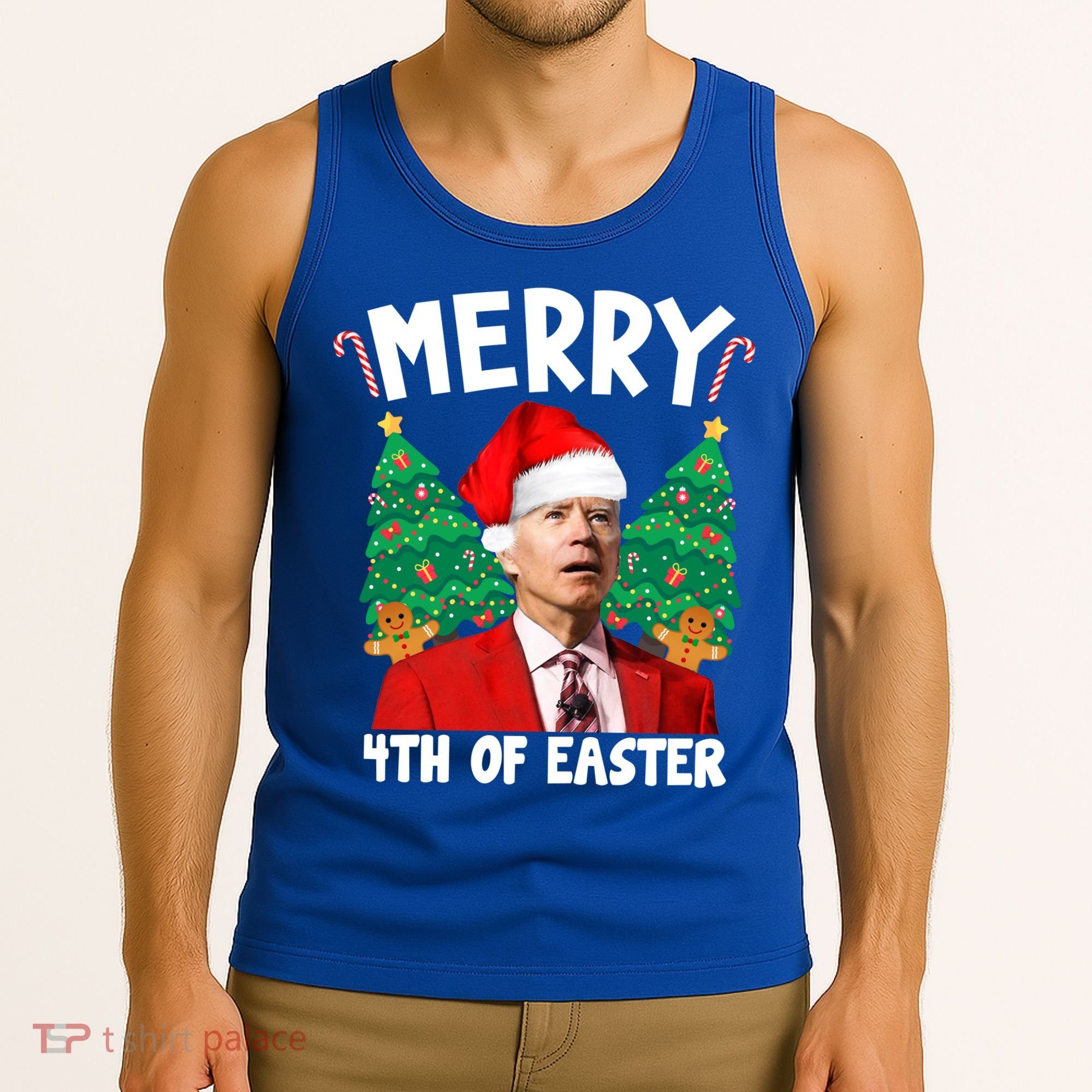 Merry 4th Of Easter Funny Joe Biden Holiday Tank Top