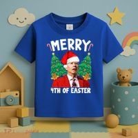 Merry 4th Of Easter Funny Joe Biden Holiday Toddler T-Shirt thumb 3