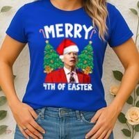 Merry 4th Of Easter Funny Joe Biden Holiday Women's T-Shirt thumb 2