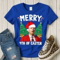 Merry 4th Of Easter Funny Joe Biden Holiday Women's T-Shirt thumb 3