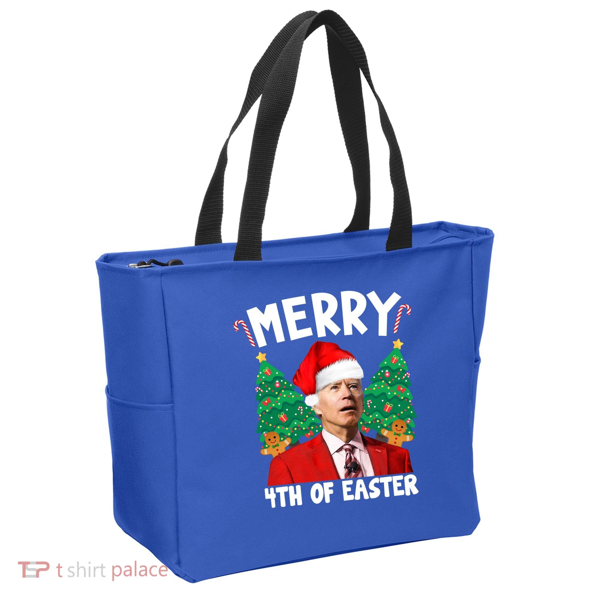 Merry 4th Of Easter Funny Joe Biden Holiday Tote Bag