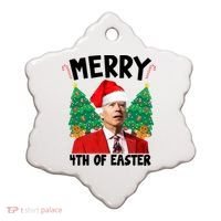 Merry 4th Of Easter Funny Joe Biden Holiday Ceramic Ornament thumb 0