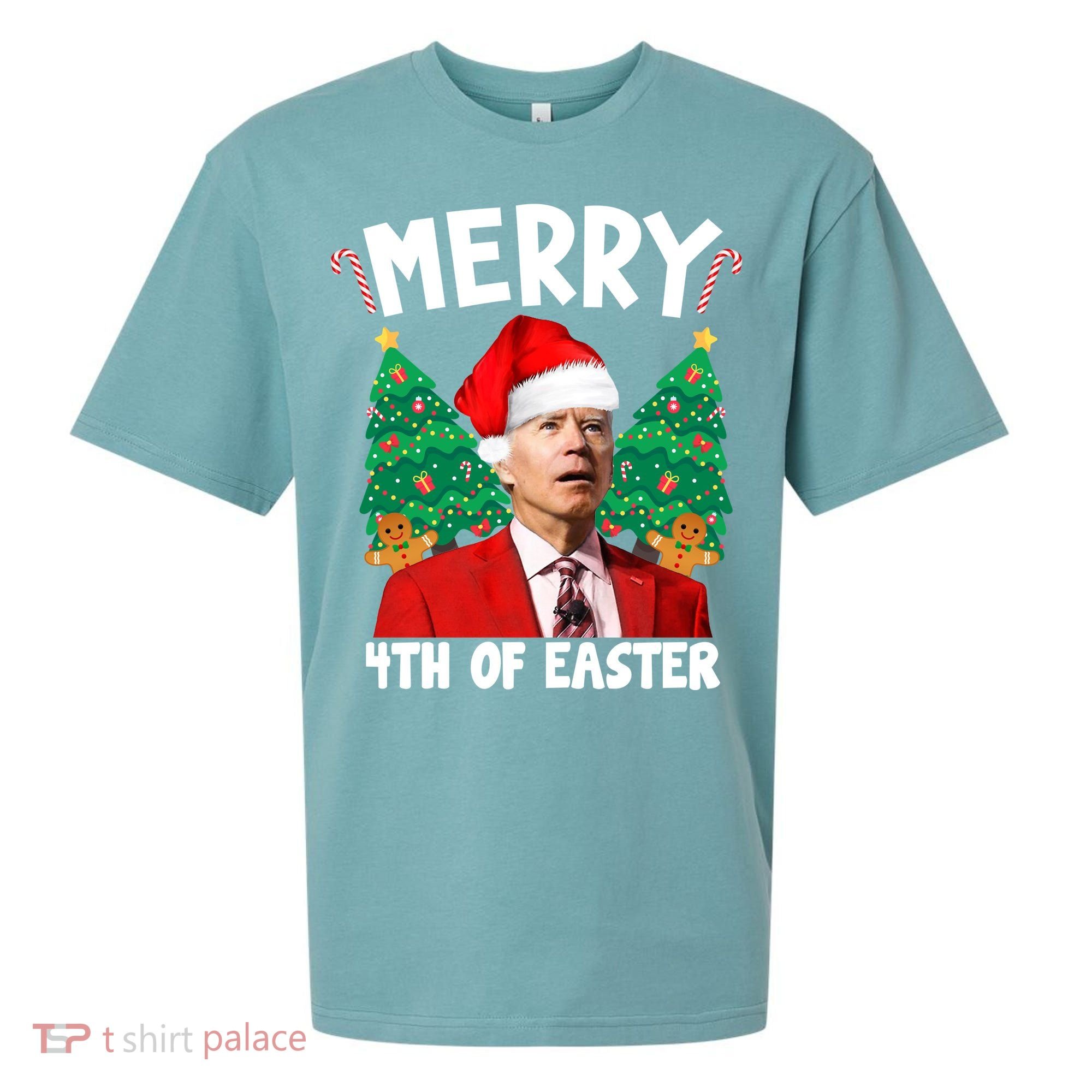 Merry 4th Of Easter Funny Joe Biden Holiday Sueded Cloud Jersey T-Shirt