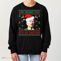 Merry 4th Of Easter Funny Joe Biden Christmas Women's Sweatshirt thumb 0