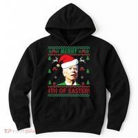 Merry 4th Of Easter Funny Joe Biden Christmas Hoodie thumb 0