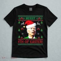 Merry 4th Of Easter Funny Joe Biden Christmas T-Shirt thumb 5