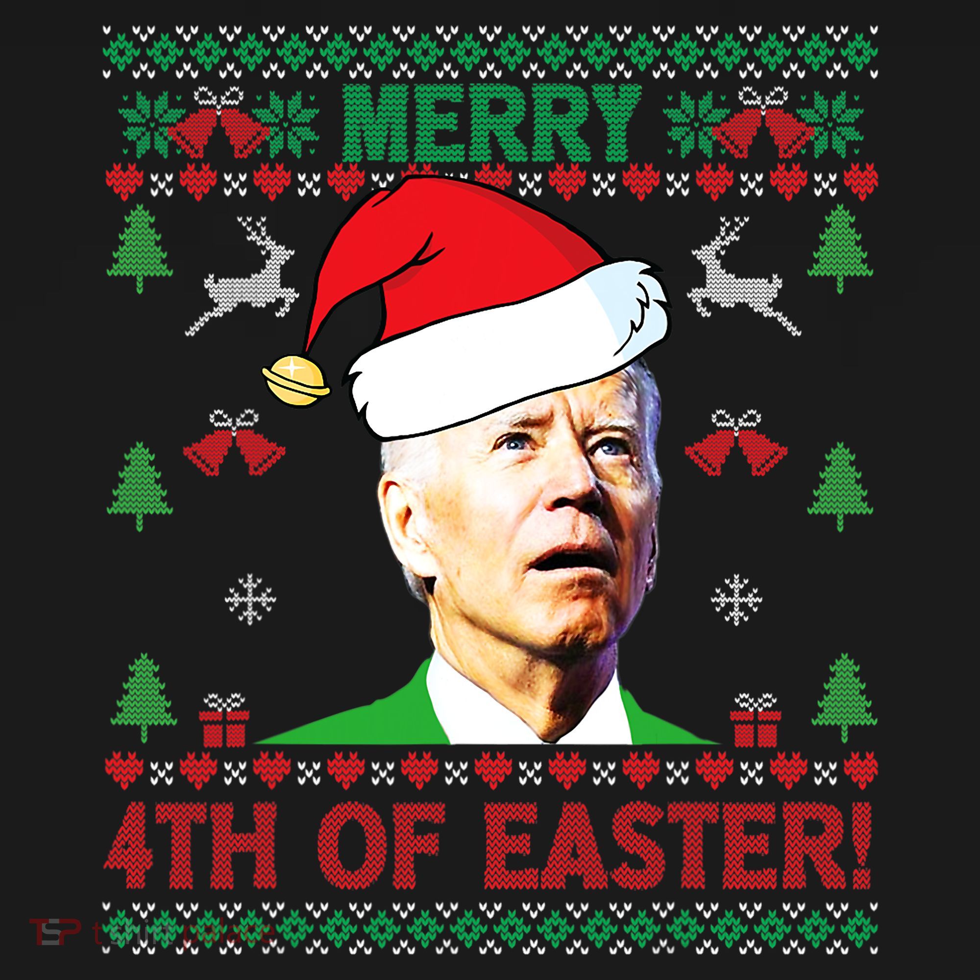 Merry 4th Of Easter Funny Joe Biden Christmas Women's Hoodie