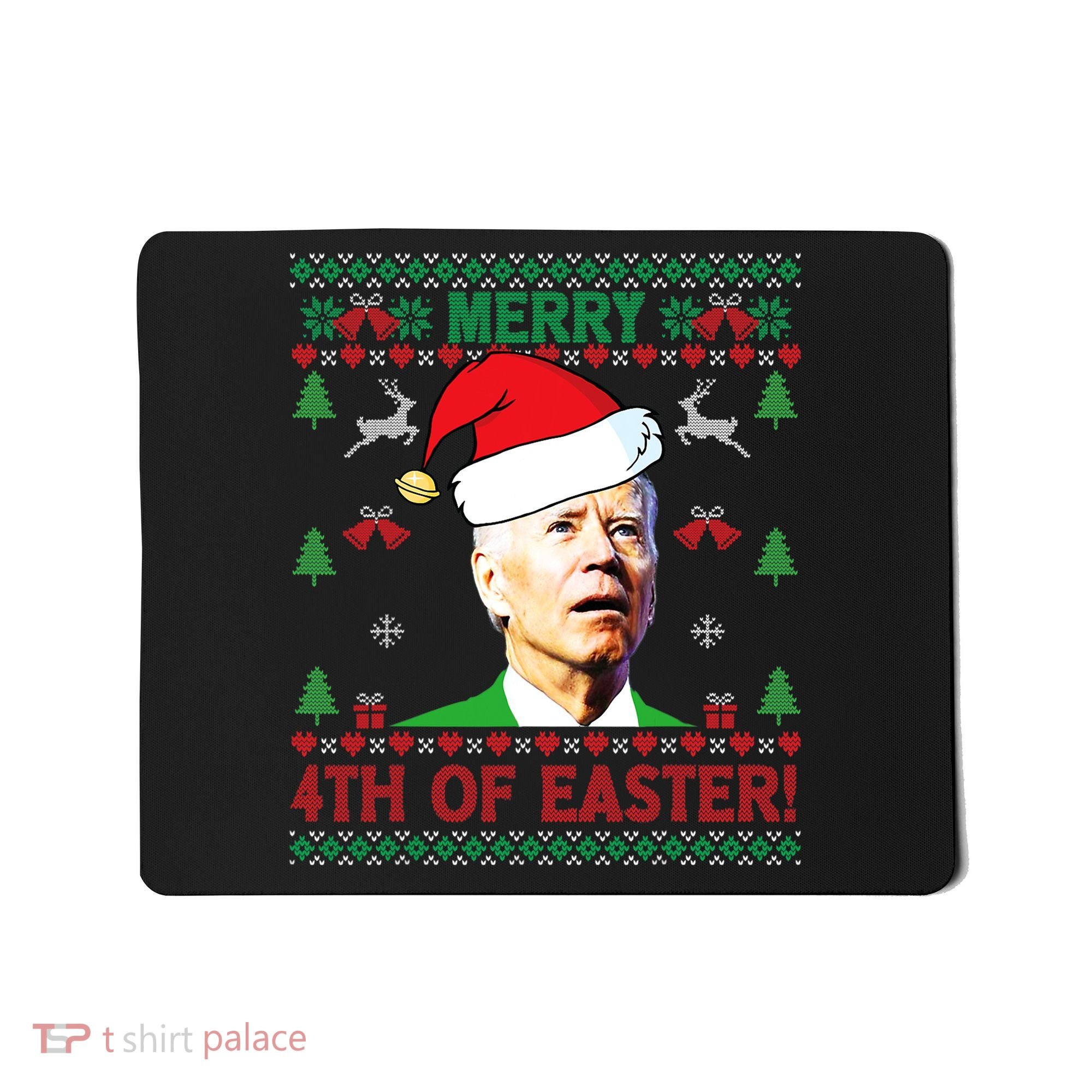 Merry 4th Of Easter Funny Joe Biden Christmas Mousepad