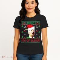 Merry 4th Of Easter Funny Joe Biden Christmas Women's T-Shirt thumb 4