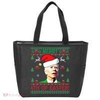 Merry 4th Of Easter Funny Joe Biden Christmas Tote Bag thumb 0