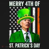 Merry 4th Of St Patrick's Day Joe Biden Leprechaun Hat Apron thumb 3