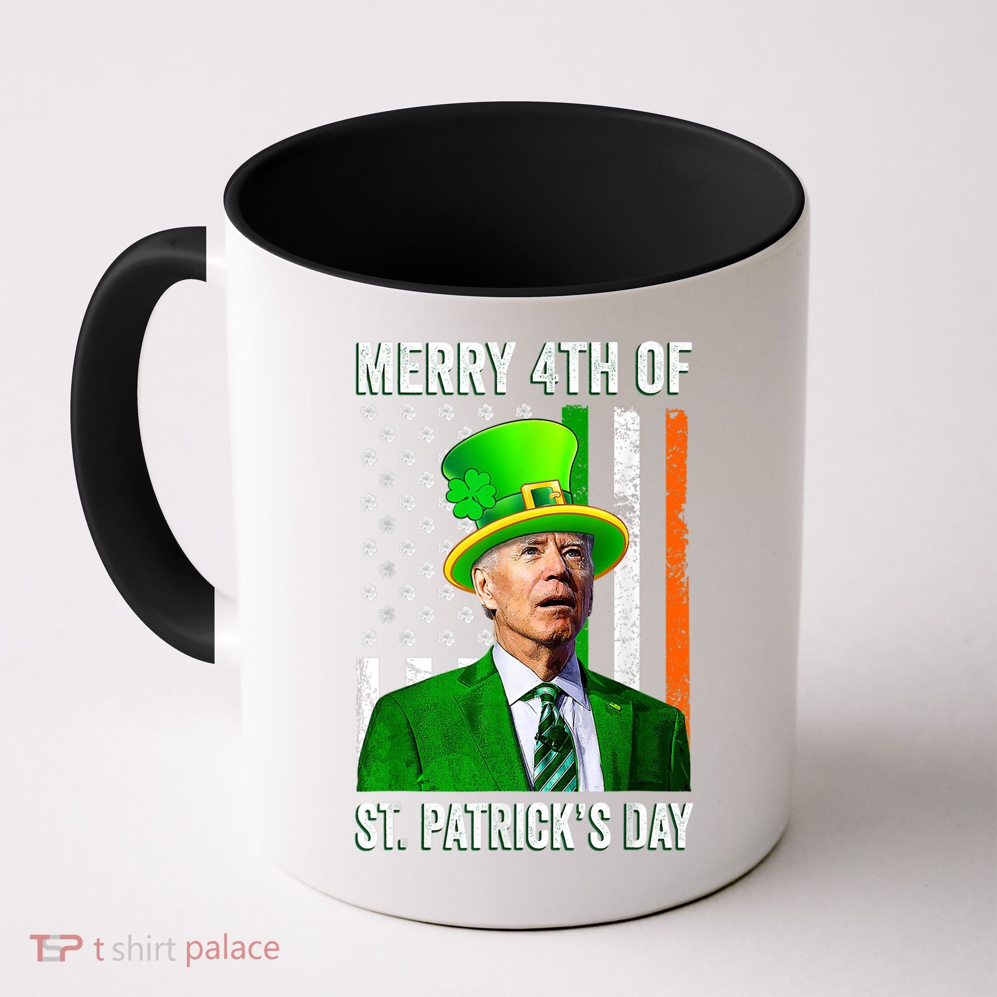 Merry 4th Of St Patrick's Day Joe Biden Leprechaun Hat Coffee Mug