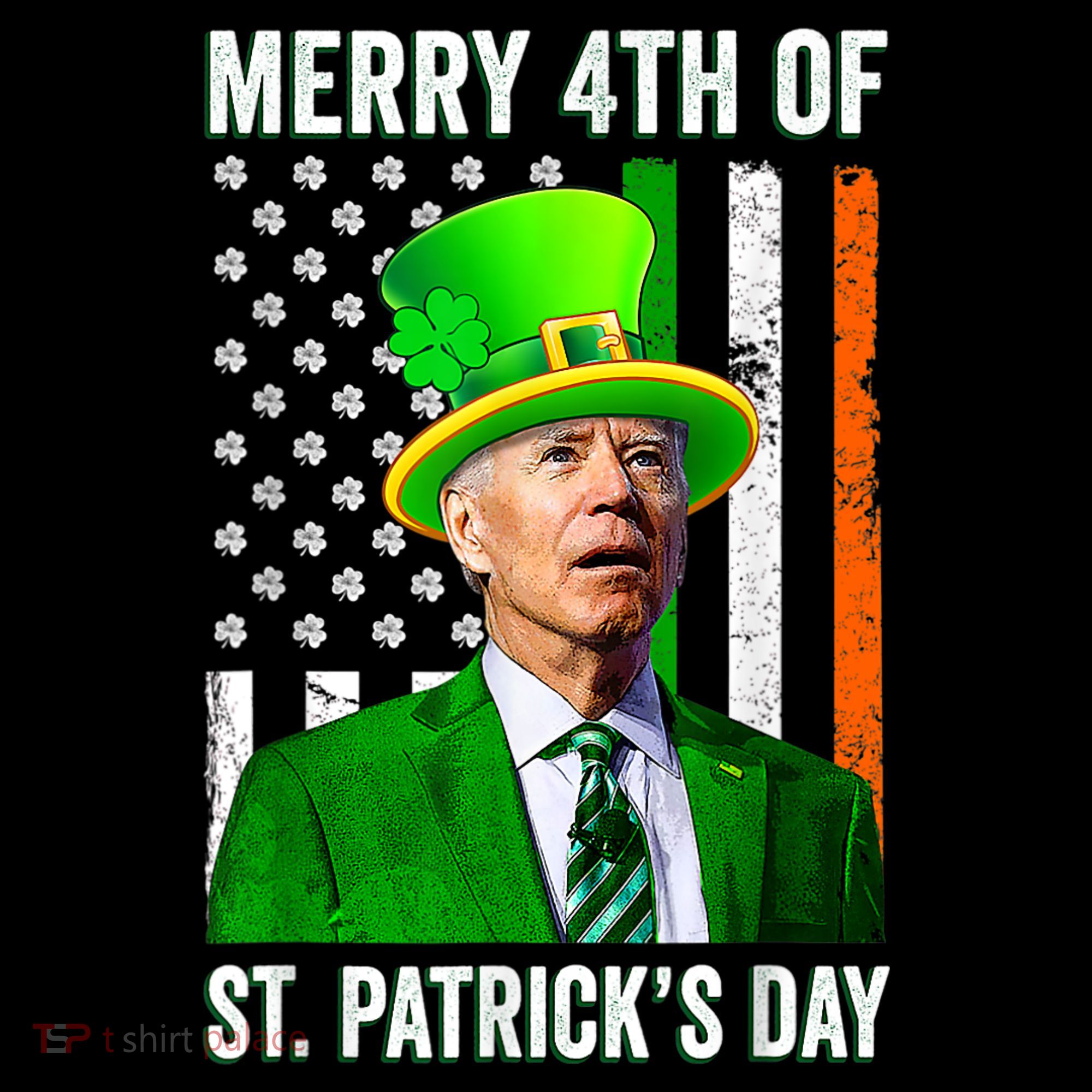 Merry 4th Of St Patrick's Day Joe Biden Leprechaun Hat Women's Hoodie