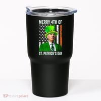 Merry 4th Of St Patrick's Day Joe Biden Leprechaun Hat Tumbler thumb 0