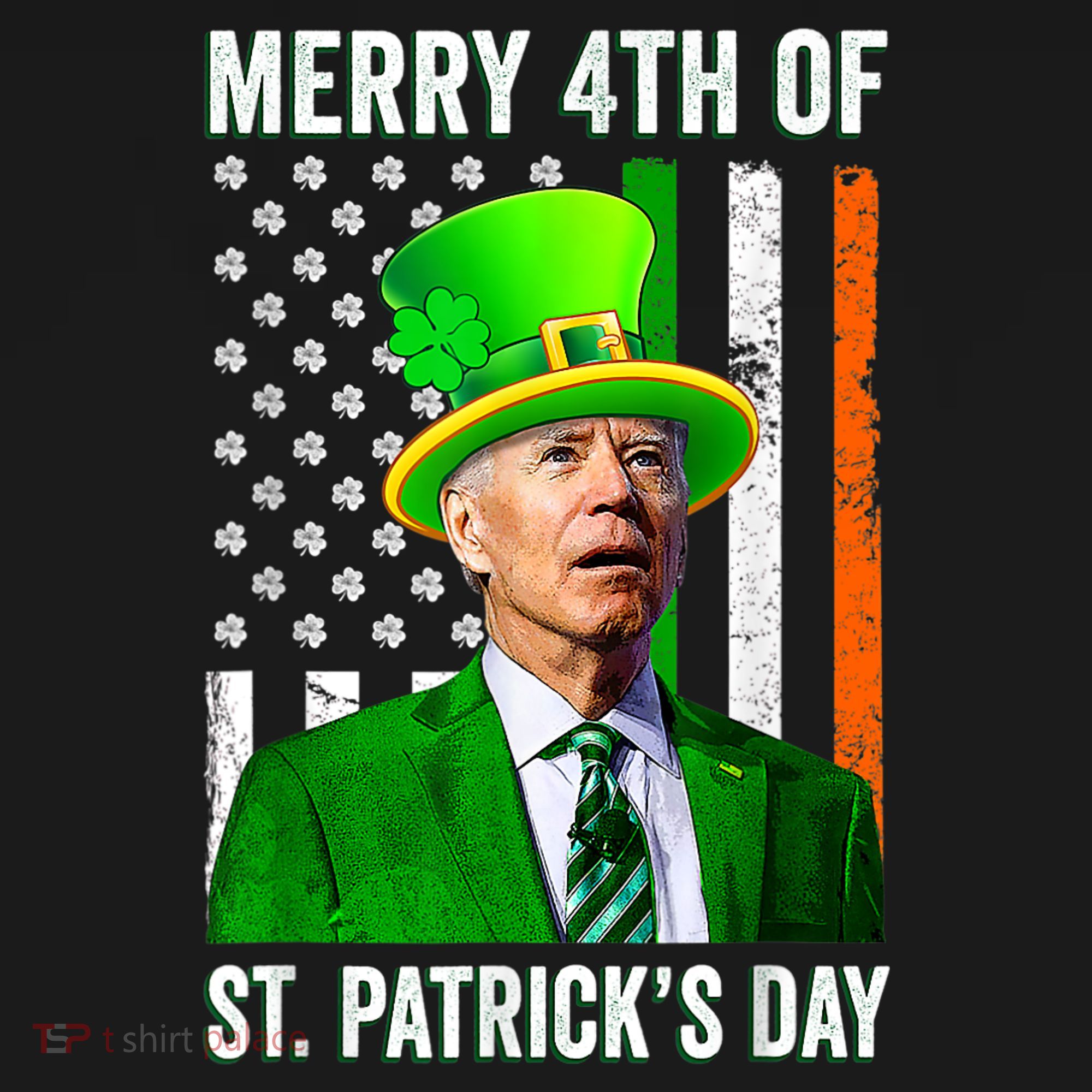 Merry 4th Of St Patrick's Day Joe Biden Leprechaun Hat Women's Tank Top