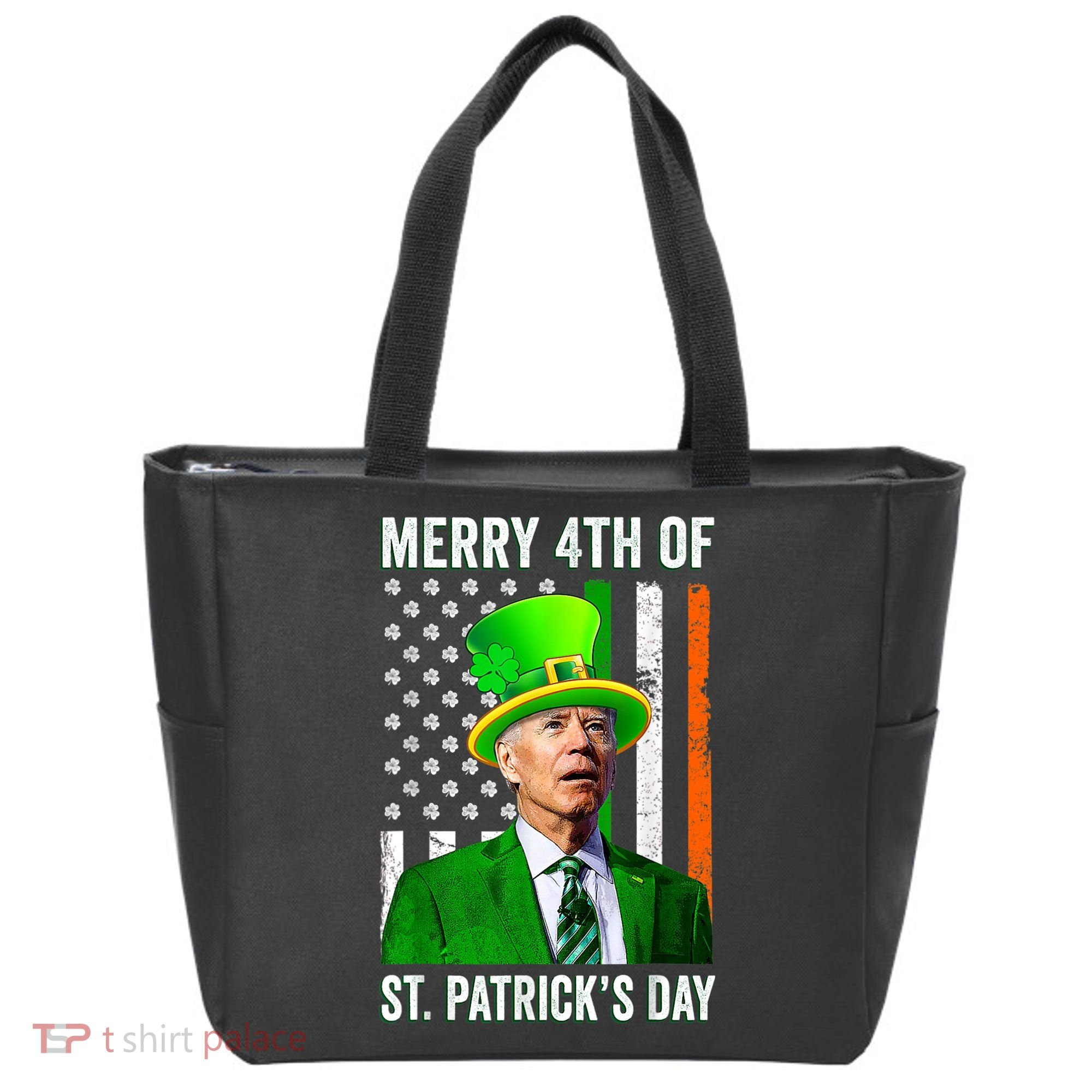 Merry 4th Of St Patrick's Day Joe Biden Leprechaun Hat Tote Bag