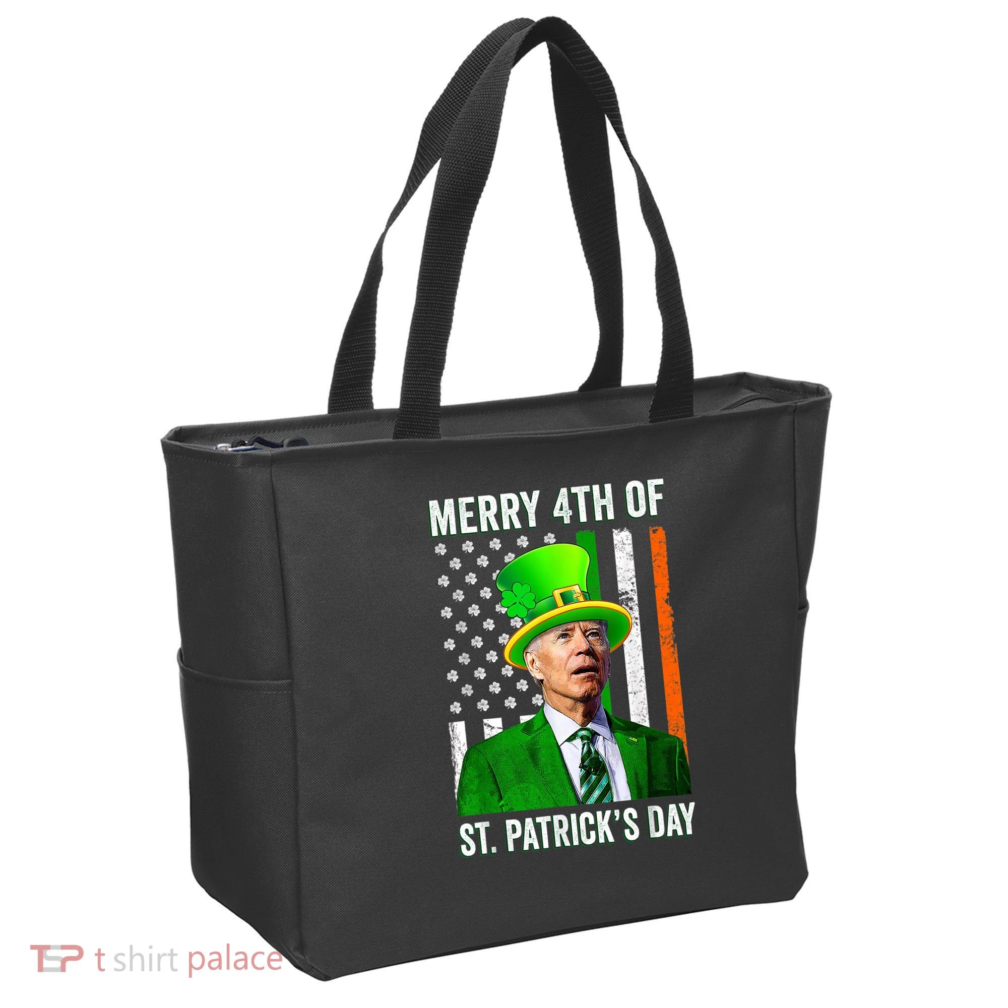 Merry 4th Of St Patrick's Day Joe Biden Leprechaun Hat Tote Bag