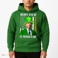 Merry 4th Of St Patrick's Day Joe Biden Leprechaun Hat Hoodie thumb 2