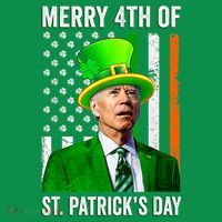 Merry 4th Of St Patrick's Day Joe Biden Leprechaun Hat Sweatshirt thumb 3