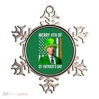 Merry 4th Of St Patrick's Day Joe Biden Leprechaun Hat Ornament thumb 0