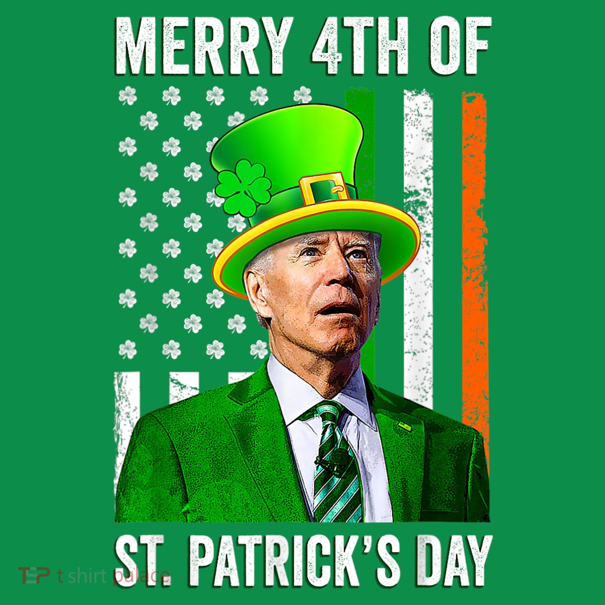 Merry 4th Of St Patrick's Day Joe Biden Leprechaun Hat Baby Bodysuit