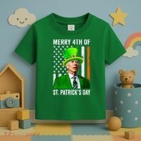 Merry 4th Of St Patrick's Day Joe Biden Leprechaun Hat Toddler T-Shirt thumb 3