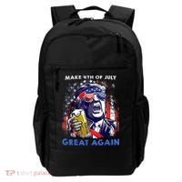 Make 4th Of July Great Again Funny Trump Drinking Beer Backpack thumb 0