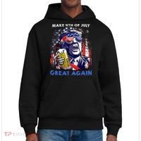 Make 4th Of July Great Again Funny Trump Drinking Beer District V.I.T. Heavyweight Hoodie thumb 0