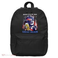 Make 4th Of July Great Again Funny Trump Drinking Beer 16 in Basic Backpack thumb 0