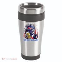 Make 4th Of July Great Again Funny Trump Drinking Beer 16oz Travel Tumbler thumb 0