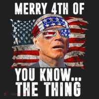 Merry 4th Of You Know The Thing Funny Biden Beanie thumb 2
