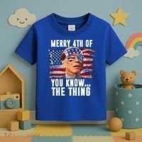 Merry 4th Of You Know The Thing Funny Biden Toddler T-Shirt thumb 3