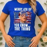 Merry 4th Of You Know The Thing Funny Biden Women's T-Shirt thumb 2
