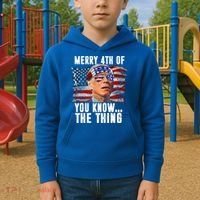 Merry 4th Of You Know The Thing Funny Biden Kids Hoodie thumb 2