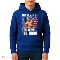 Merry 4th Of You Know The Thing Funny Biden Kids Hoodie thumb 4