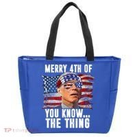 Merry 4th Of You Know The Thing Funny Biden Tote Bag thumb 0
