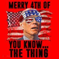Merry 4th Of You Know The Thing Funny Biden Santa Hat thumb 1