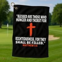 Matthew 56 Bible Verses Scripture Golf Towel thumb 1