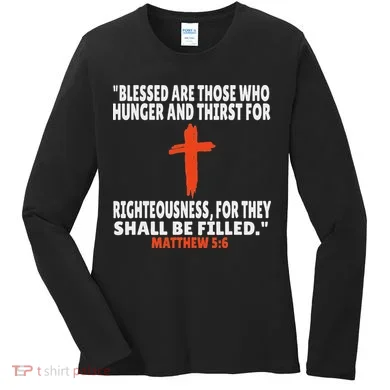 Matthew 56 Bible Verses Scripture Women's Long Sleeve Shirt