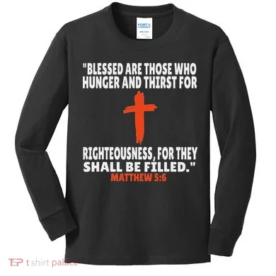 Matthew 56 Bible Verses Scripture Kids Long Sleeve Shirt