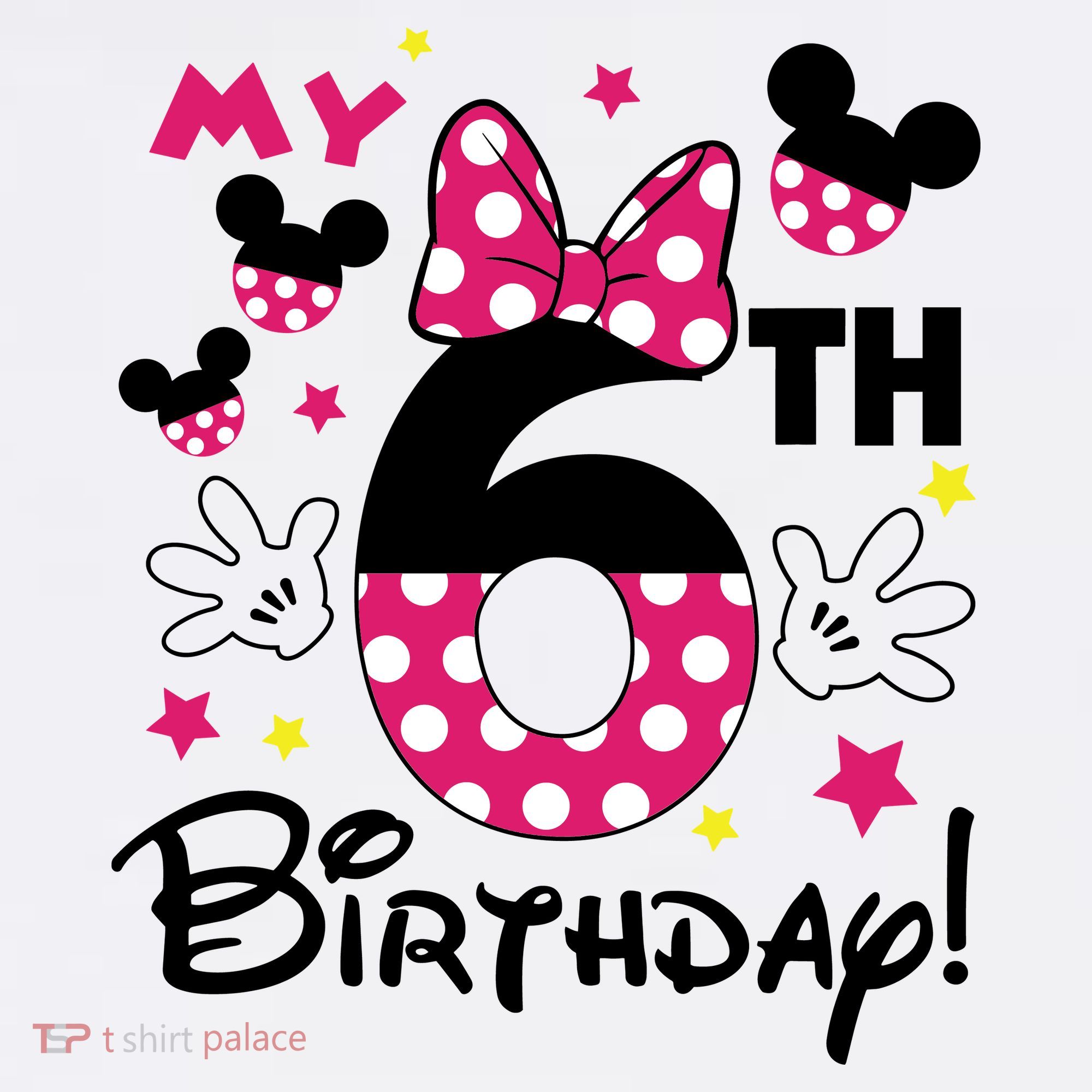 My 6st Birthday Funny Birthday Party Girl Mousepad