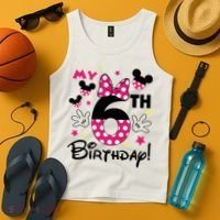 My 6st Birthday Funny Birthday Party Girl Tank Top thumb 4