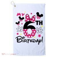 My 6st Birthday Funny Birthday Party Girl Golf Towel thumb 0