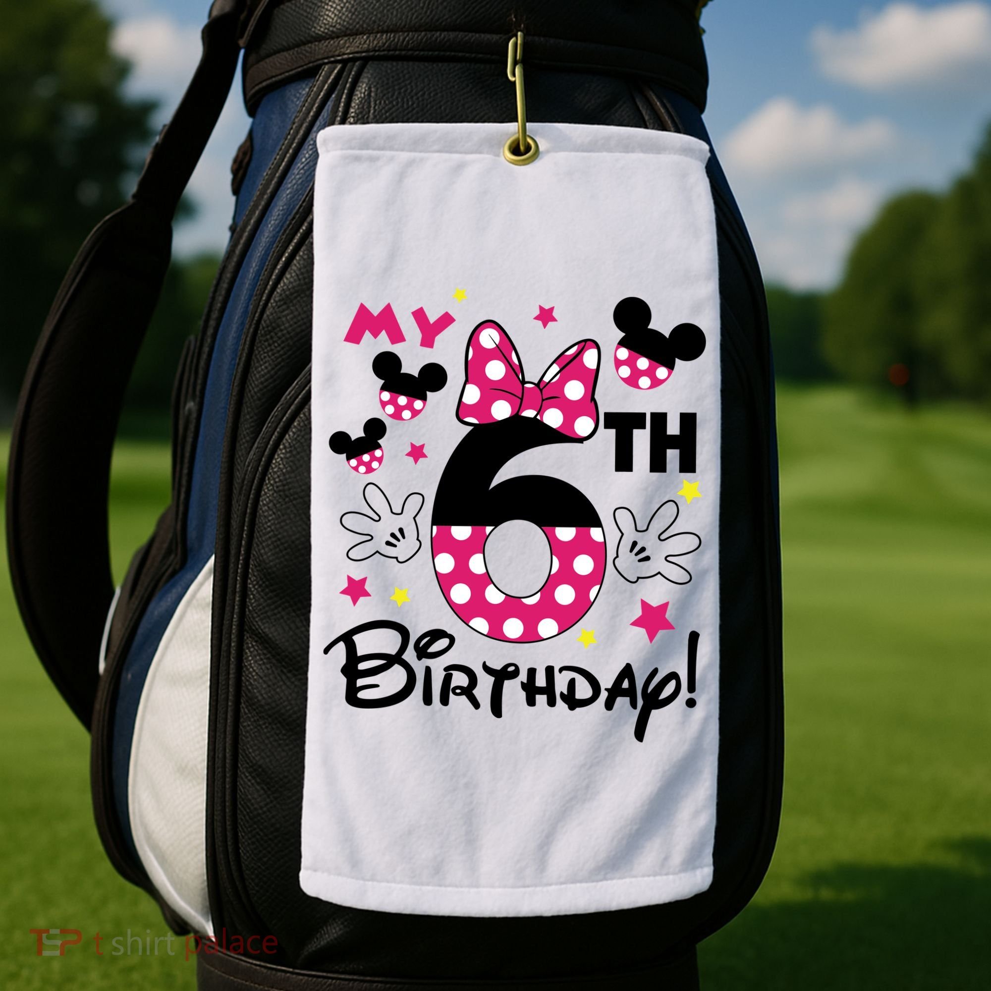 My 6st Birthday Funny Birthday Party Girl Golf Towel